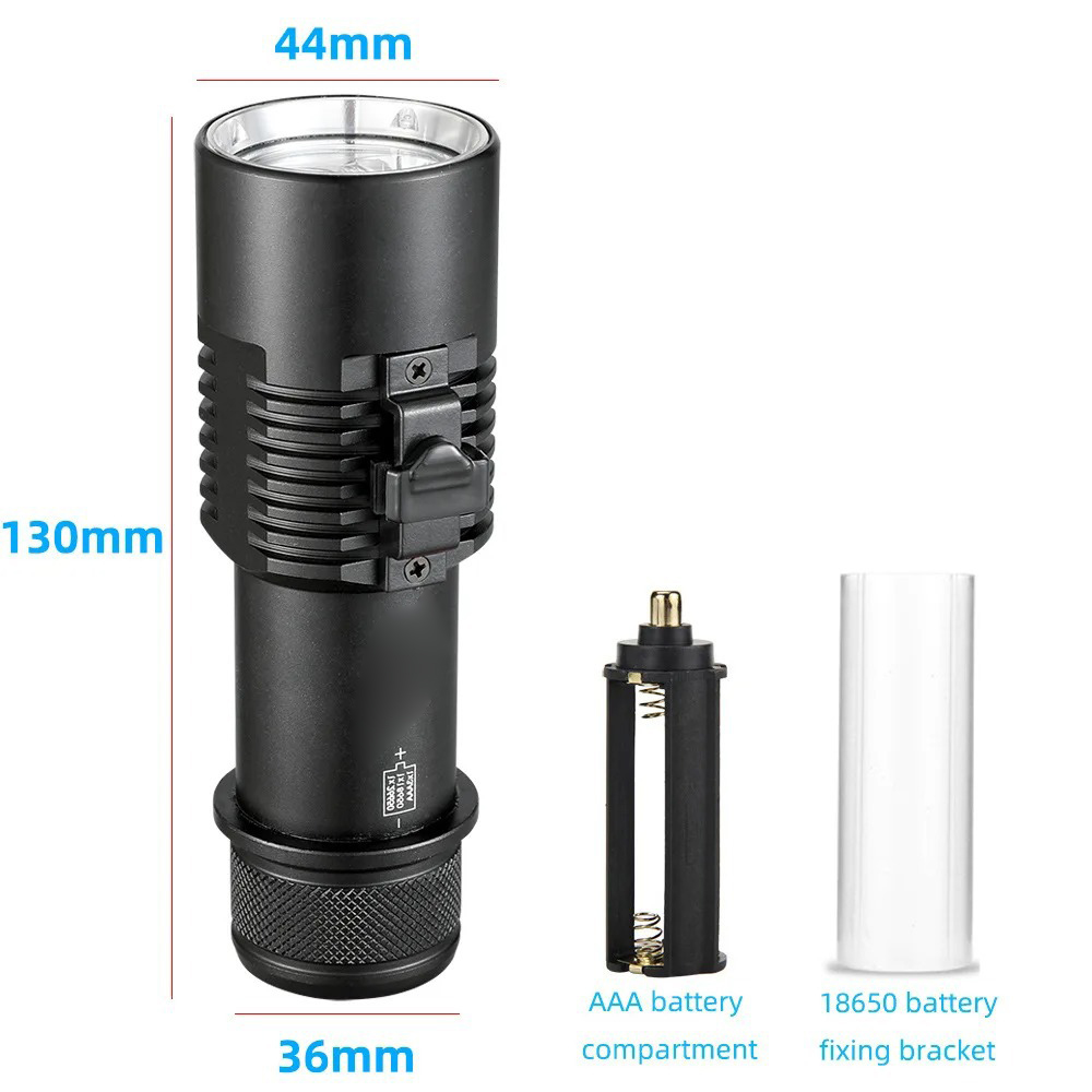 Dive Flashlight 5000 Lumens Underwater - Linterna de Buceo Sumergible Impermeable de