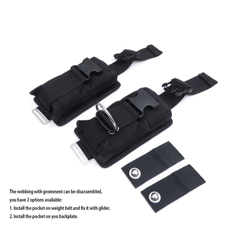 HOES - Nuevo Juego de 4 Bolsil - Scuba Weight Belt Pocket Quick Release reseña y precio
