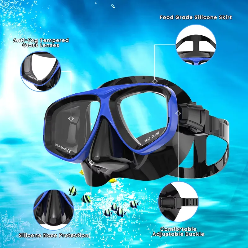Máscara de Buceo con Lentes Óp - Diving Mask Tempered Glass Optical reseña y precio