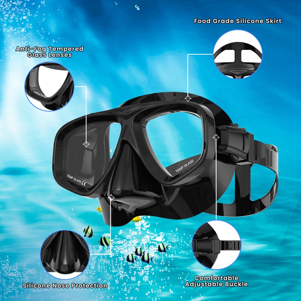 Gafas ópticas templadas para b - Diving Mask Tempered Glass Optical reseña y precio